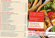 Asia Imbiss Snack menu