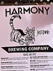 Harmony Brewing menu