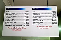 Central 7 Seafood & Takeaway menu