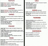 Nagata Sushi menu