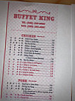 Buffet King menu