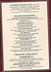 The Belfry menu