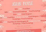 Asian House menu