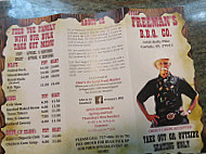 Freeman's Bbq menu