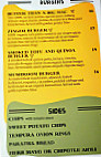 Vegie Take Away menu