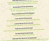 Masala Twist Helensburgh menu