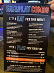 Dave Buster's menu