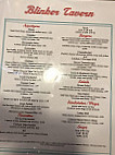 Blinker Tavern menu