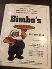Bimbo's menu