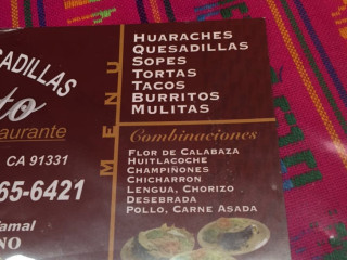 Huaraches Y Quesadillas Chayito