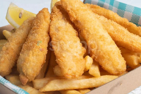 Fish Bites Chips Crumbed