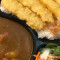 Shrimp tempura curry rice bowl