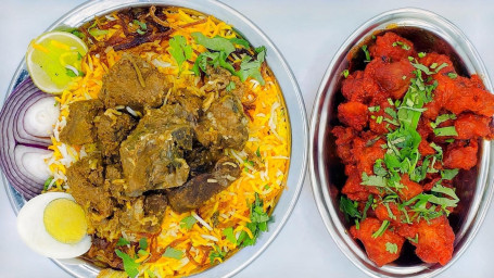 Hyderabadi Mutton Dum Biryani+Chk Appetizer Family Pack