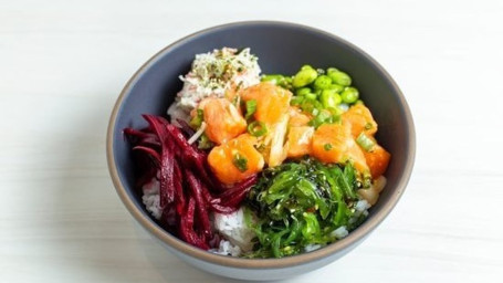 White Shoyu Salmon Poke Bowl