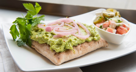 Mashed Avocado Pita Toast