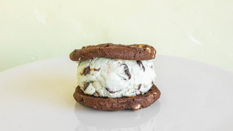 Double Chocolate Chip Cookies With Mint Chocolate Chip Ice Cream