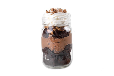 Schokoladen-Brownie-Pudding-Dessert Im Glas