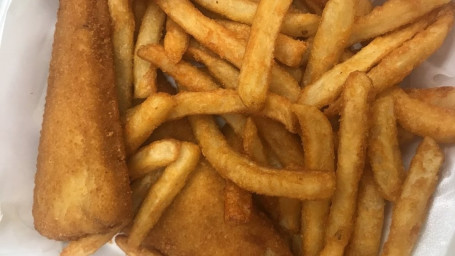 8 Pc Jumpo Breaded Shrimp With French Fries