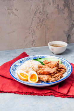 Plum Fried Chicken On Garlic Rice