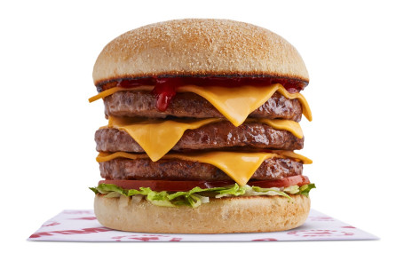 Dreifacher Wimpy-Cheeseburger