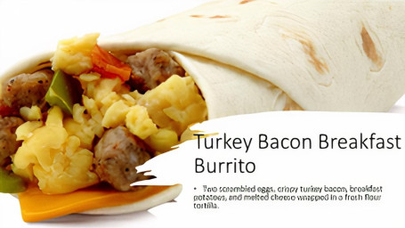 Truthahn-Speck-Frühstücks-Burrito