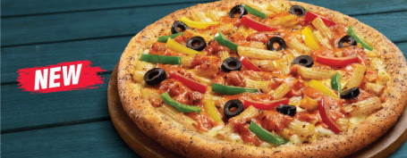Cremige Tomaten-Pasta-Pizza-Gemüse