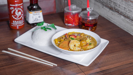 Vietnamesisches Curry Mit Riesengarnelen (Gf)
