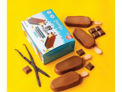 Süße Sahne-Eisriegel Mit Vanille-Milchschokolade-Überzug, Multipack, 4 X 55 Ml