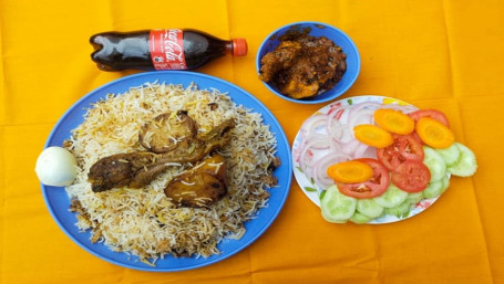 Chicken Biryani (1 Plate), Chicken Kosha (2 Pcs) 1 Pc Coke/Thumsup (250 Ml)