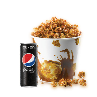 Popcorn-Karamell, Große Pepsi Black-Dose