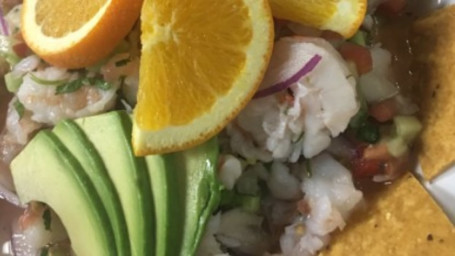 46.Tostada De Ceviche De Camaron C/U