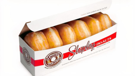 Ein Halbes Dutzend Klassische Glasierte Donuts