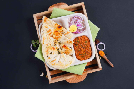 Hühnchen-Kheema-Brot-Kulcha-Lunchbox