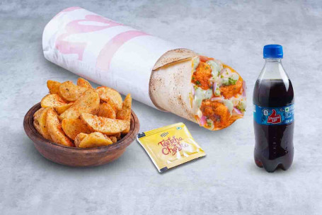 (Für 1 Person) Super Saver Chicken Tikka Wrap Meal Thums Up