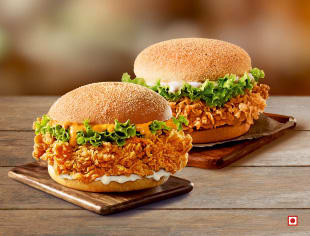 Gemischter Chicken Zinger Burger Im Doppelpack