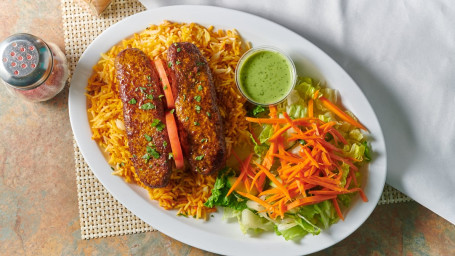 Beef Kebab With Biryani Rice