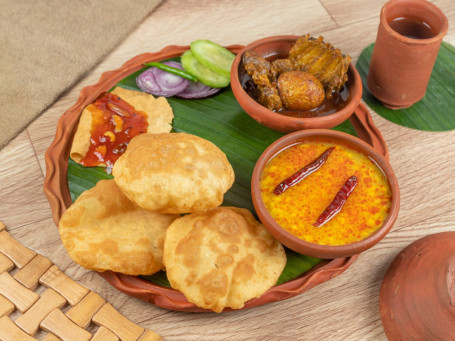 Luchi, Cholar Dal, Mutton Combo