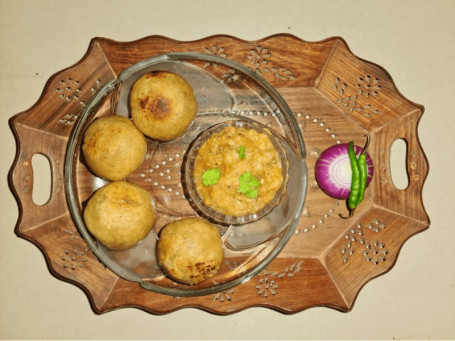 Ghee Roasted ,Bharwa Litti (4) Chokha [Bs]