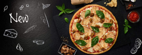 Hühnchen-Salami-Gourmet-Pizza