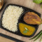 Steamed Rice+Begun Bhaja+Dal Tray