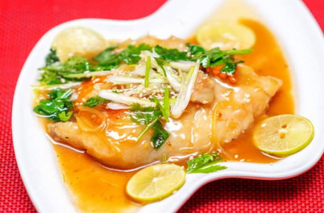 Steamed Fish In Lemon Ginger Sauce