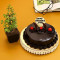 Choc cherry cake (500gms) with Jade plant