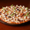 11 Home Crust Pizza, Smoked Chicken,Balsamic Glazed Onions,Goat Cheese,Arugula