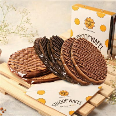 Stroopwafel-Schachtel Mit 6 Schokoladenstücken