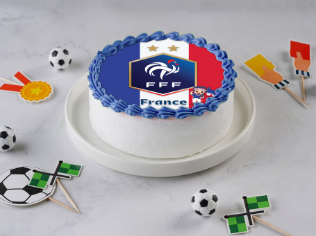 France Team Theme Photo Cake