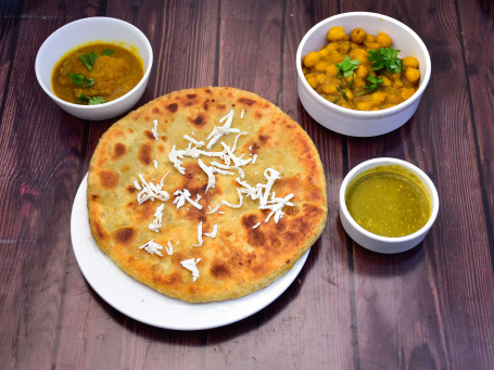 2 Paneer Paratha Channa Masala Or Aloo Dum Chutney Or Pickle