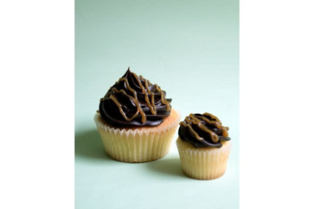 Vanilla With Salted Caramel And Ganache Cupcake