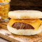 Huā Shēng Hòu Niú Qǐ Sī Mǎn Fēn Bǎo Dicker Rindfleisch-Erdnuss-Muffin-Burger Mit Käse