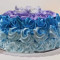Floral Birthday Cake Multi Shade Of Blue)