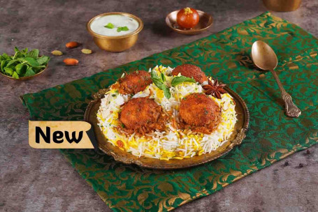 Malai Kofta Biryani (Cremiger Kebab Biryani, Portionen 1-2)